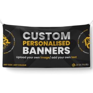 ZNOR Personalised PVC Banner – Add Your Own Photo, Logo & Text