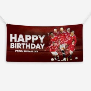 ZNOR Cristiano Ronaldo Manchester United Birthday Banner