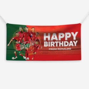 ZNOR Ronaldo Portugal Birthday Banner | Football Fan Party Decor