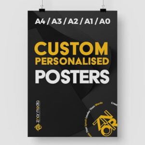 ZNOR Personalised Poster – Add Your Own Photo, Logo & Text